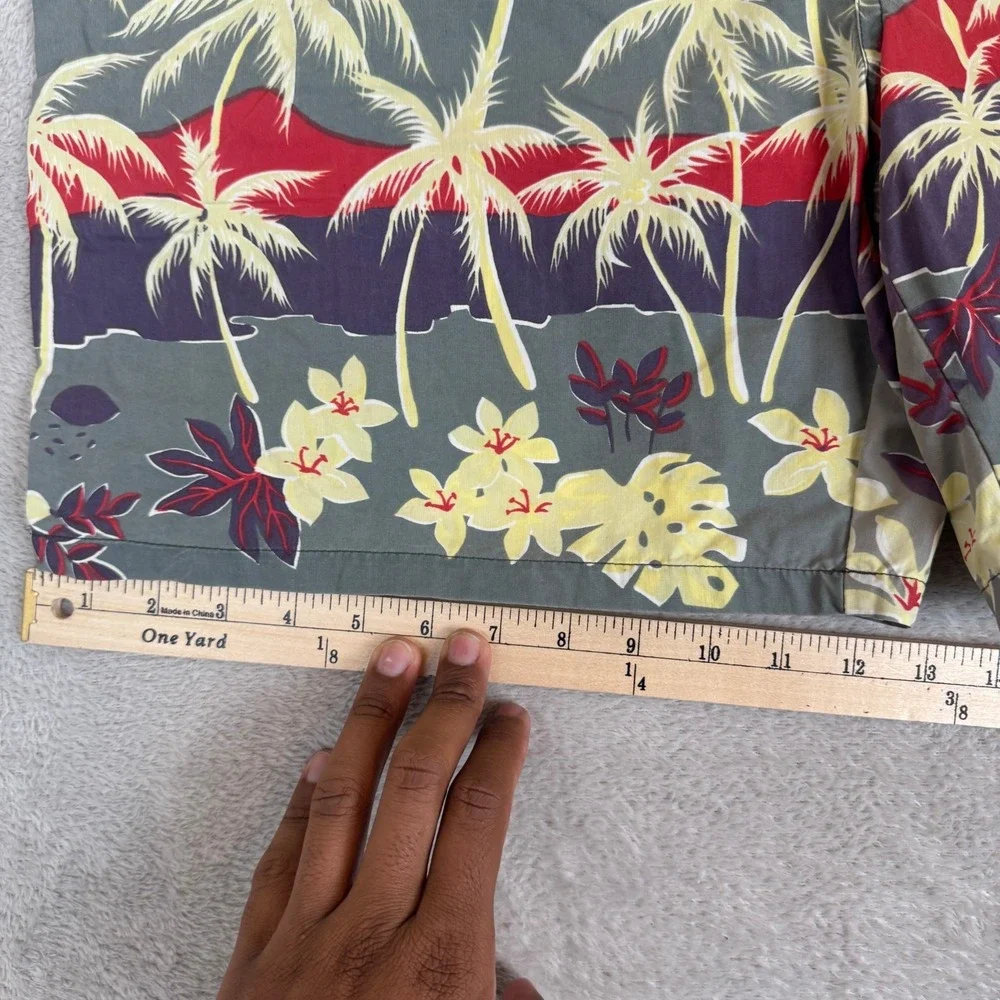 Vintage 90s Polo Sport Ralph Lauren Hawaiian Tropical Swim Trunks Mens 36 Green‎